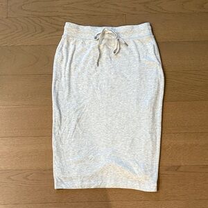 Lou & Grey Light Heather Gray Knit Midi Skirt